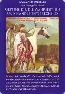 Engelkarte Bedeutung - Erzengel Michael Orakel - Gestehe dir die Wahrheit ein und handle entsprechend
