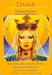 Engelkarte Bedeutung - Dana - Hohepriesterin - Orakel der Göttinnen von Doreen Virtue