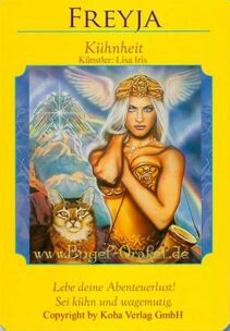 Engelkarte Bedeutung - Freyja - Kühnheit - Orakel der Göttinnen von Doreen Virtue