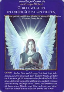 Engelkarte Bedeutung - Erzengel Michael Orakel - Gebete werden in dieser Situation helfen
