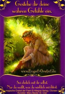 Engelkarte Bedeutung - Gestehe dir deine wahren Gefühle ein - magisches Orakel der Feen