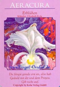 Engelkarte Bedeutung - Aeracura - Erblühen - Orakel der Göttinnen von Doreen Virtue